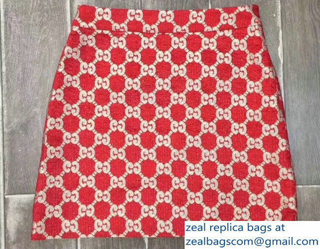 Gucci GG Skirt Red 2018