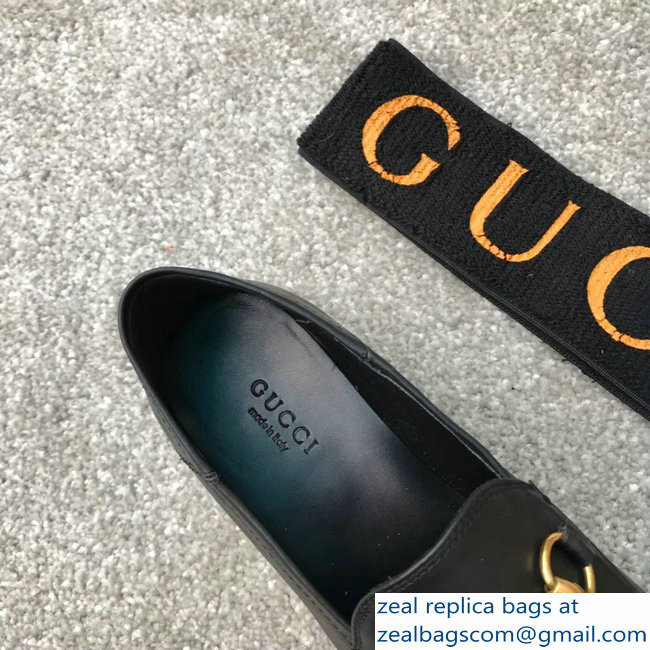 Gucci Horsebit Leather Loafer All Black