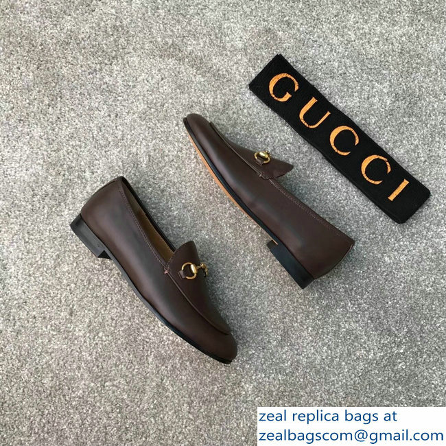 Gucci Horsebit Leather Loafer Coffee