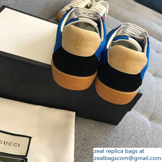 Gucci Suede Web Lovers Sneakers Nylon Blue 2018