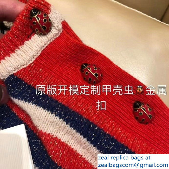 Gucci Wool Lurex Striped Sweater With Rabbit 2018