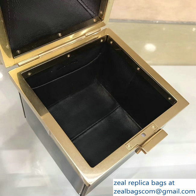 Celin Limited Edtion Calfskin Box Handle Bag Black 2018 - Click Image to Close