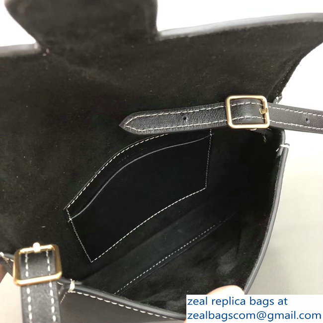 Celin Symmetrical Shoulder Belt Bag Black 2018