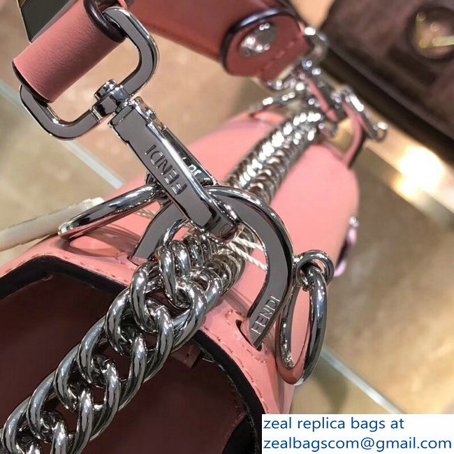 Fendi Medium Kan I Bag Threaded Decoration And Bow Pink 2018