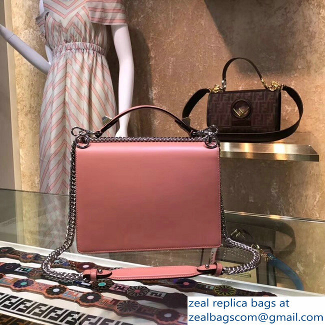 Fendi Medium Kan I Bag Threaded Decoration And Bow Pink 2018