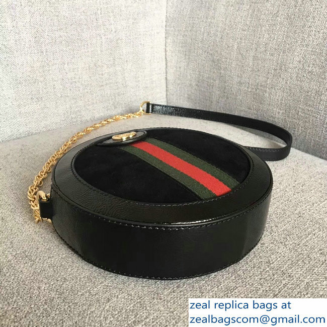 Gucci Ophidia Mini Suede Round Shoulder Bag 550618 Black 2018