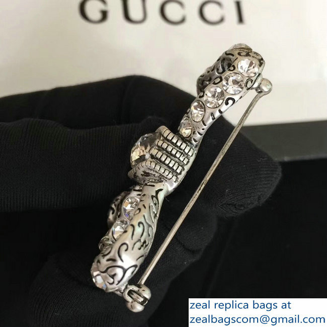 Gucci Bow Brooch In Metal 538051 2018