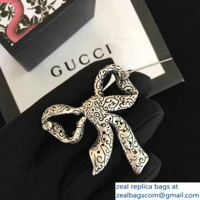 Gucci Bow Brooch In Metal 538051 2018