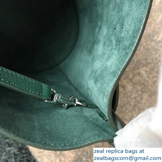 Celine Nano Big Bag Bucket Bag in Grained Calfskin 187243 Green 2019