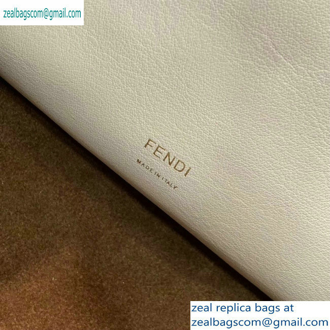 Fendi Leather Kan U Large Bag White 2019