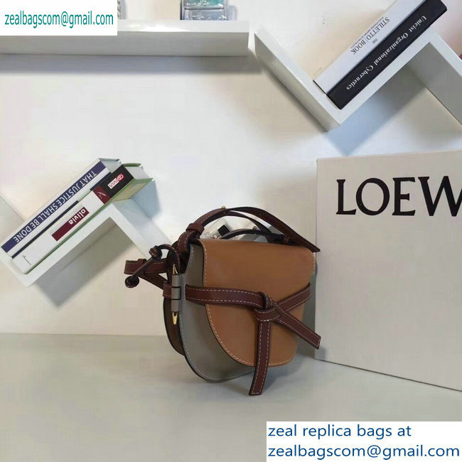 Loewe Calf Gate Small Bag Khaki/Gray