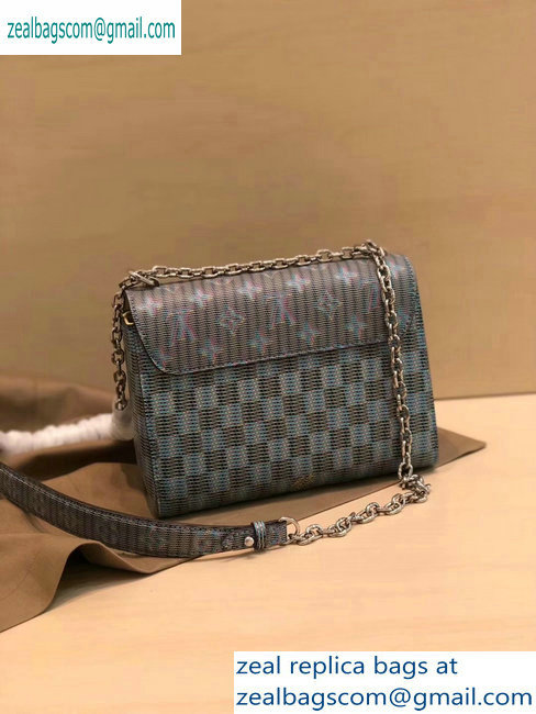 Louis Vuitton Monogram LV Pop Print Twist MM Bag M55480 Blue 2019