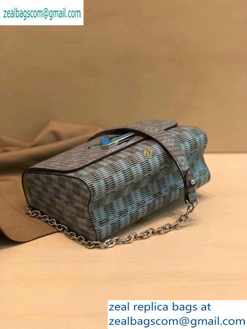 Louis Vuitton Monogram LV Pop Print Twist MM Bag M55480 Blue 2019