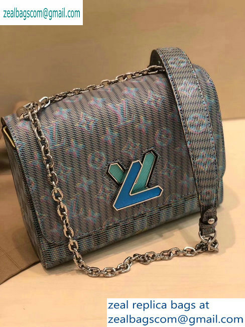 Louis Vuitton Monogram LV Pop Print Twist MM Bag M55480 Blue 2019