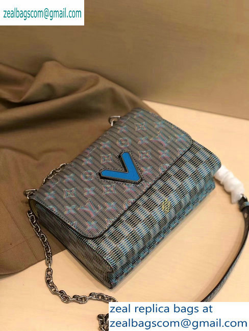 Louis Vuitton Monogram LV Pop Print Twist MM Bag M55480 Blue 2019