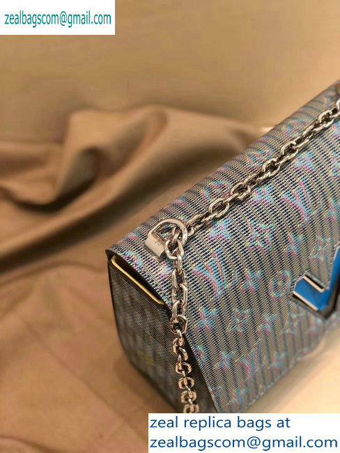 Louis Vuitton Monogram LV Pop Print Twist MM Bag M55480 Blue 2019