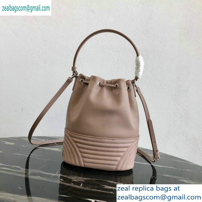 Prada Leather Bucket Bag 1BH038 Nude