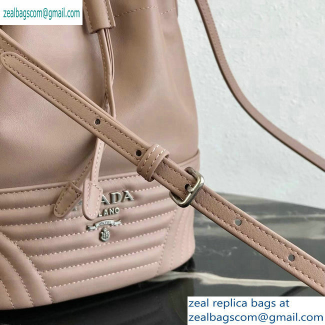 Prada Leather Bucket Bag 1BH038 Nude