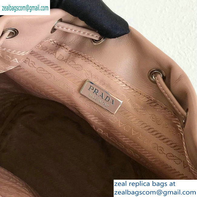 Prada Leather Bucket Bag 1BH038 Nude