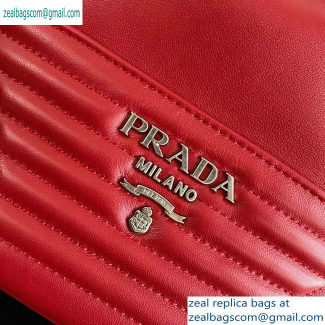 Prada Leather Bucket Bag 1BH038 Red