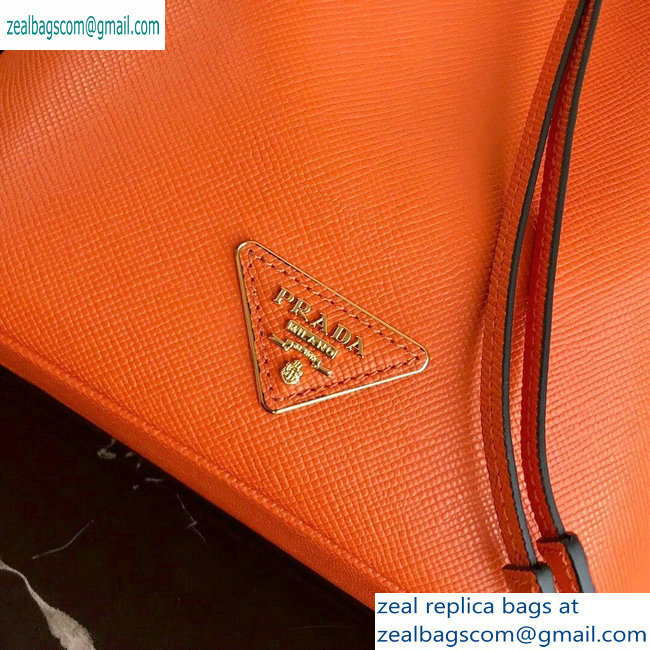 Prada Saffiano Leather Bucket Bag 1BZ032 Orange