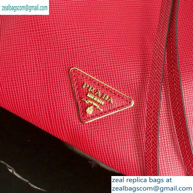 Prada Saffiano Leather Bucket Bag 1BZ032 Red