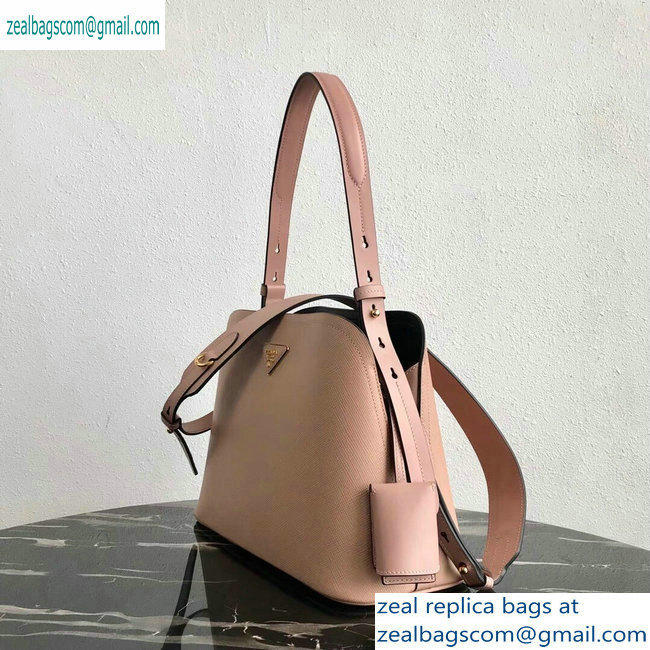 Prada Saffiano Leather Matinee Small Handbag 1BA251 Nude 2019