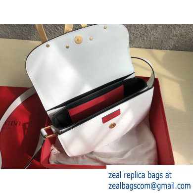 Valentino Supervee Calfskin Crossbody Large Bag White 2020