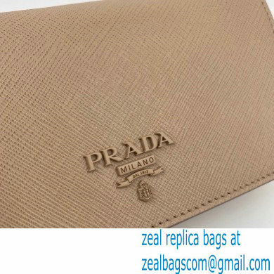 Prada Saffiano Leather Mini Bag with Chain Strap 1DH029 Beige 2020