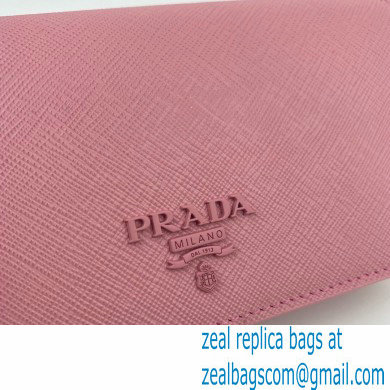 Prada Saffiano Leather Mini Bag with Chain Strap 1DH029 Pink 2020