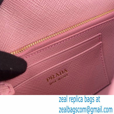 Prada Saffiano Leather Mini Bag with Chain Strap 1DH029 Pink 2020