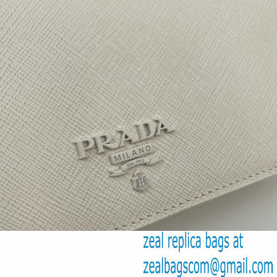 Prada Saffiano Leather Mini Bag with Chain Strap 1DH029 White 2020