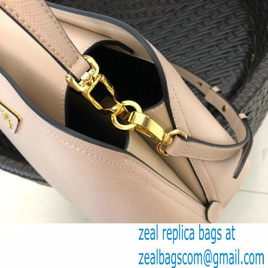 Prada Medium Saffiano Leather Matinee Bag 1BA282 Beige 2020