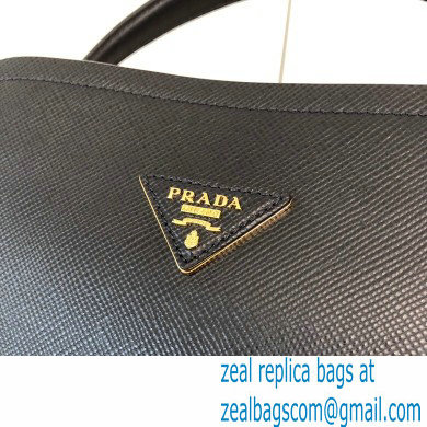 Prada Medium Saffiano Leather Matinee Bag 1BA282 Black 2020