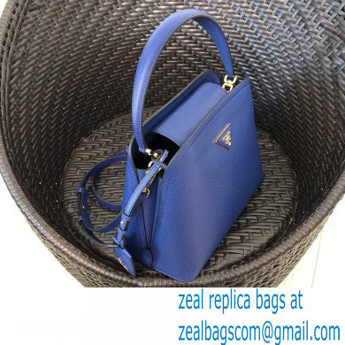 Prada Medium Saffiano Leather Matinee Bag 1BA282 Blue 2020