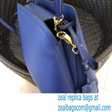 Prada Medium Saffiano Leather Matinee Bag 1BA282 Blue 2020