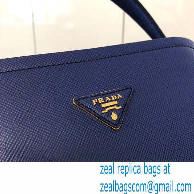 Prada Medium Saffiano Leather Matinee Bag 1BA282 Blue 2020