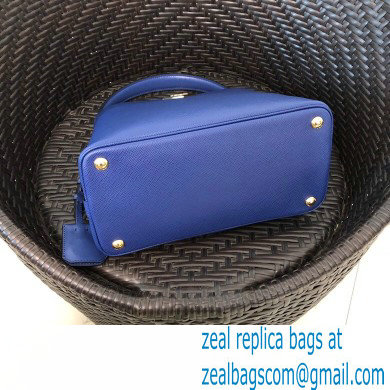 Prada Medium Saffiano Leather Matinee Bag 1BA282 Blue 2020