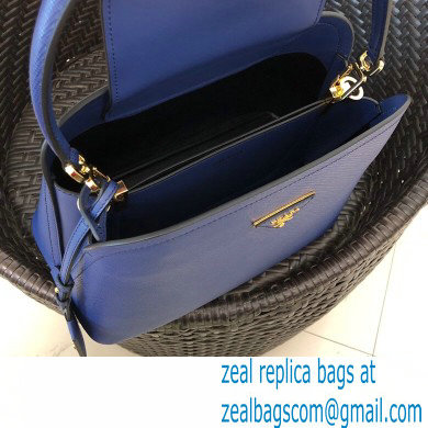 Prada Medium Saffiano Leather Matinee Bag 1BA282 Blue 2020