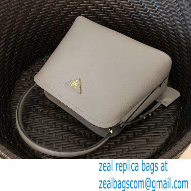 Prada Medium Saffiano Leather Matinee Bag 1BA282 Gray 2020