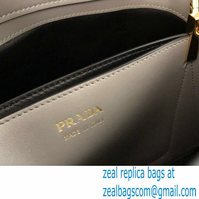 Prada Medium Saffiano Leather Matinee Bag 1BA282 Gray 2020