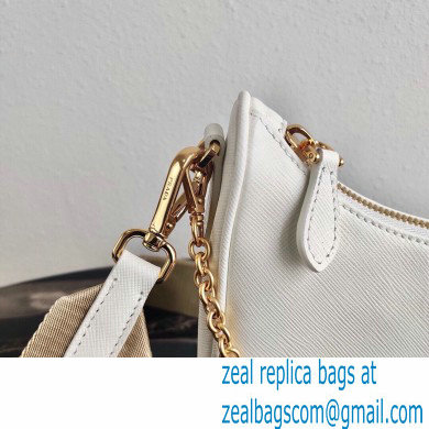 Prada Re-Edition 2005 Saffiano Leather Shoulder Hobo Bag 1BH204 White/Gold 2020