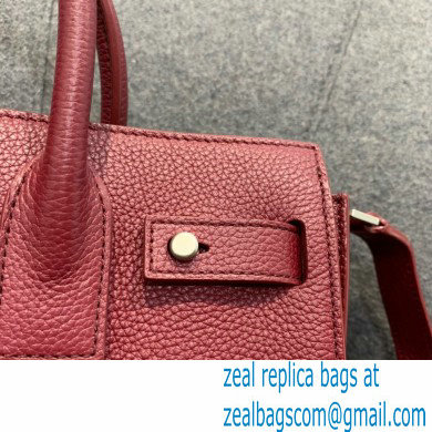 Saint Laurent Classic Baby Sac De Jour Bag in Grained Leather 477477 Burgundy