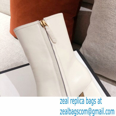 Gucci Leather Ankle Boot with Horsebit 643893 White 2021