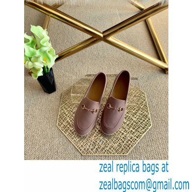 Gucci Leather Horsebit Espadrilles Dusty Pink 2021