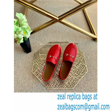 Gucci Leather Horsebit Espadrilles Red 2021