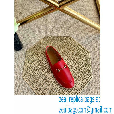 Gucci Leather Horsebit Espadrilles Red 2021