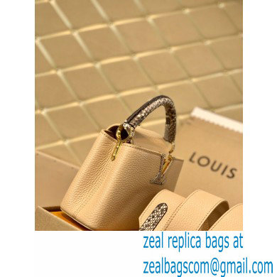 Louis Vuitton Capucines Mini Bag Python Handle M55923 Beige