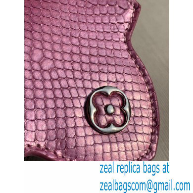 Louis Vuitton Capucines Mini Bag Python Handle N97962 Black/Pink