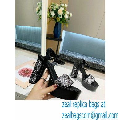 Louis Vuitton Heel 11.5cm Platform 4cm Since 1854 Podium Sandals Black 2021